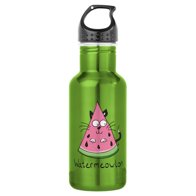 Garrafa Cat Watermelon Kids Engraçado (Frente)