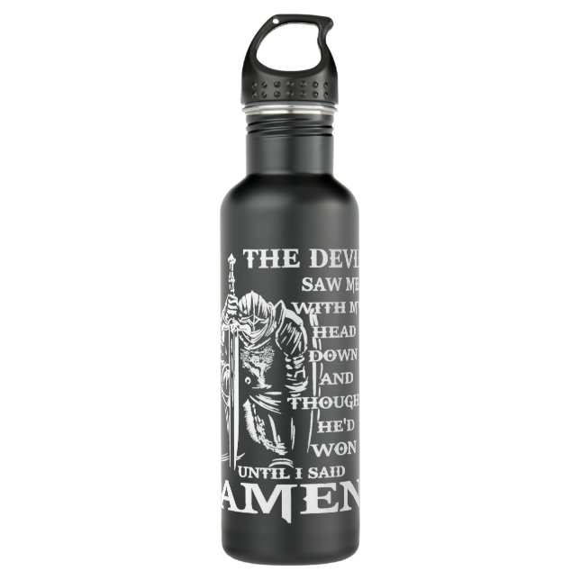 Garrafa Cavaleiro Templário Namorando O Diabo Me Viu Com M (Frente)