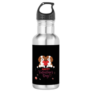 Garrafa Cavalier King Cachorro Feliz Dia dos Namorados Flo