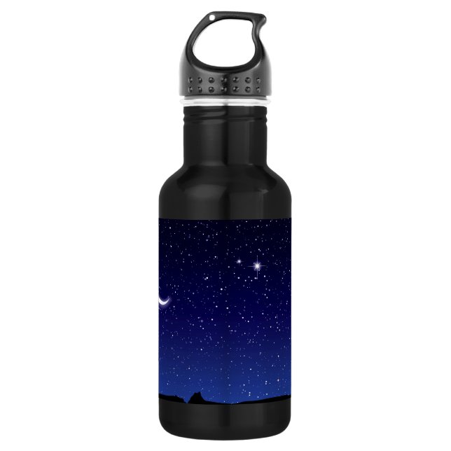 Garrafa Cena da lua & das estrelas (Frente)