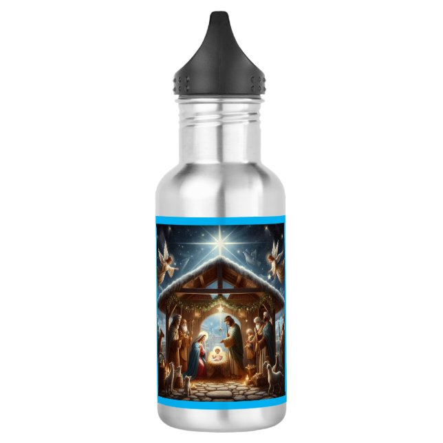 Garrafa Cena de Natividade Tradicional (Esquerda)