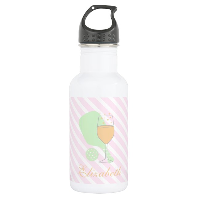 Garrafa Chá de Bebê de Pickleball e Prosecco (Frente)