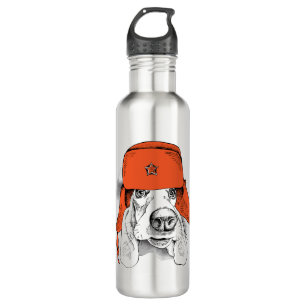 Garrafa Chapéu vermelho de Basset Hound Ushanka