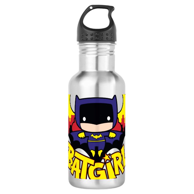 Garrafa Chibi Batgirl Com Skyline & Logo Gotham (Frente)