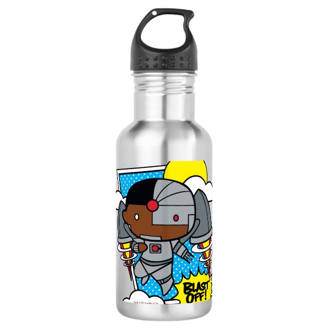 Garrafa Chibi Cyborg Desliga! (Frente)