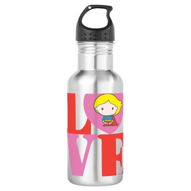 Garrafa Chibi Supergirl LOVE (Frente)