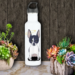 Garrafa Chihuahua Cute Black White Dog Angel Halo