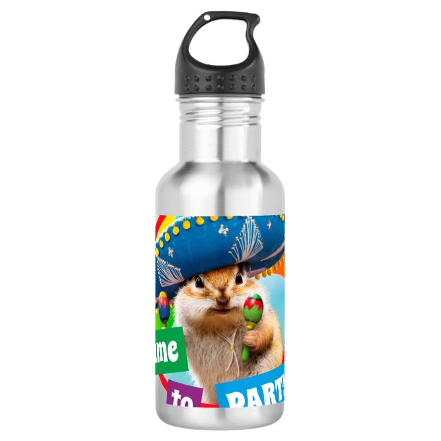 Garrafa Chipmunk De Partido Em Sombrero (Frente)