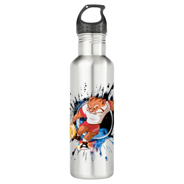 Garrafa Chute como se estivesse quente. futebol de animaçã (Frente)