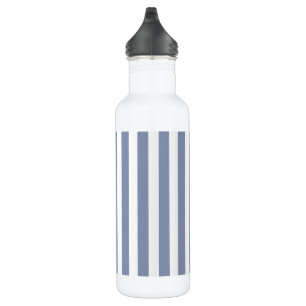 Garrafa Cinzas azuis e tiras de doces brancos