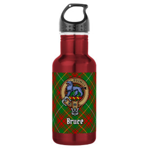 Garrafa Clan Bruce Crest sobre caçar Tartan