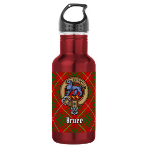 Garrafa Clan Bruce Crest sobre Tartan