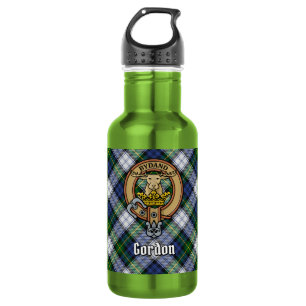 Garrafa Clan Gordon Crest sobre Dress Tartan