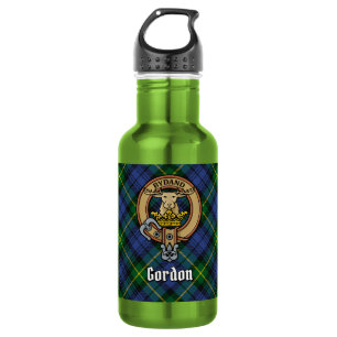 Garrafa Clan Gordon Crest sobre Tartan