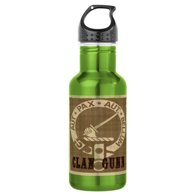 Garrafa Clan Gunn Crest Crachá - Sepia (Frente)