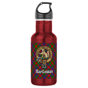 Garrafa Clan MacGowan Crest sobre Tartan