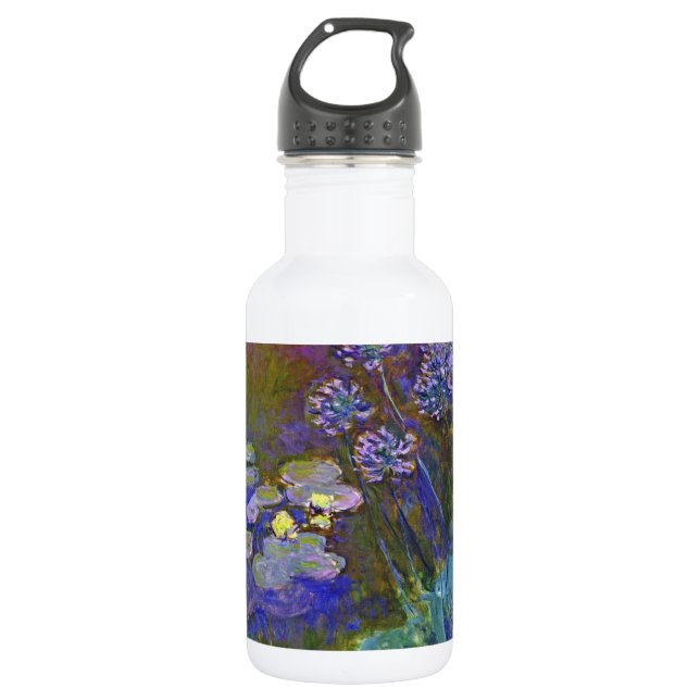 Garrafa Claude Monet Nenúfares Agapanthus Arte Vintage (Frente)