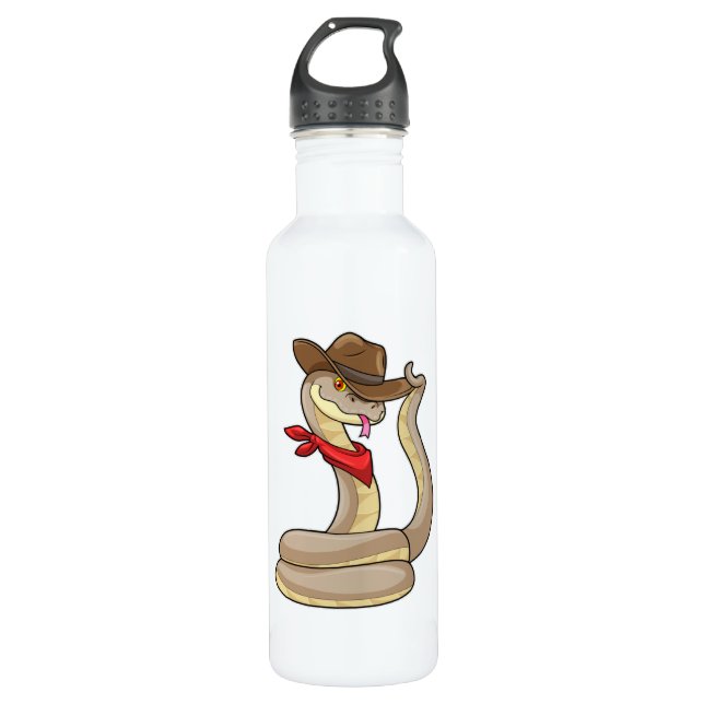 Garrafa Cobra como Cowboy com Scarf (Frente)