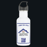 Garrafa Código QR do logotipo da sua empresa<br><div class="desc">Clássico e Simples — o logotipo da sua empresa e o código QR mais o número de telefone (ou o seu texto) nesta garrafa de água de aço inoxidável. Você também pode combinar a cor do seu texto, borda e QR com as cores da sua empresa. Quaisquer perguntas sobre design...</div>