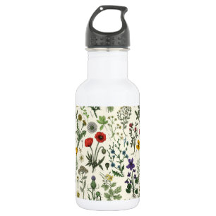Garrafa Colagem de flores silvestres