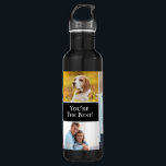 Garrafa Colagem fotográfica Você é o melhor personalizado<br><div class="desc">Celebre alguém especial com esta garrafa de água personalizada de colagem simples e moderna de 4 fotos, com a mensagem sincera "Você é o Melhor". Personalize esta garrafa de água elegante e funcional com as suas fotos favoritas, fazer-a como um presente perfeito para qualquer ocasião - seja para um aniversário,...</div>