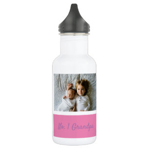 Garrafa Colagem Personalizada 3 Foto Avô Personalizado