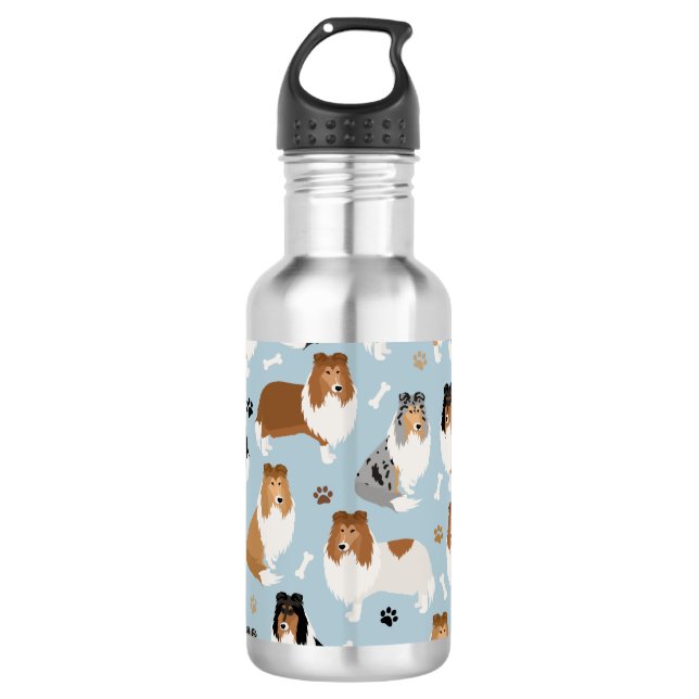 Garrafa Collie Paws e Ossos (Frente)
