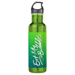 Garrafa "Coma as minhas bolhas" Verde/Teal dimensiona a vi
