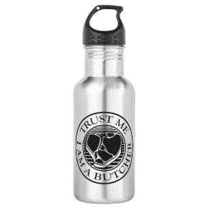 Garrafa Confie em mim, eu sou um osso-açougueiro