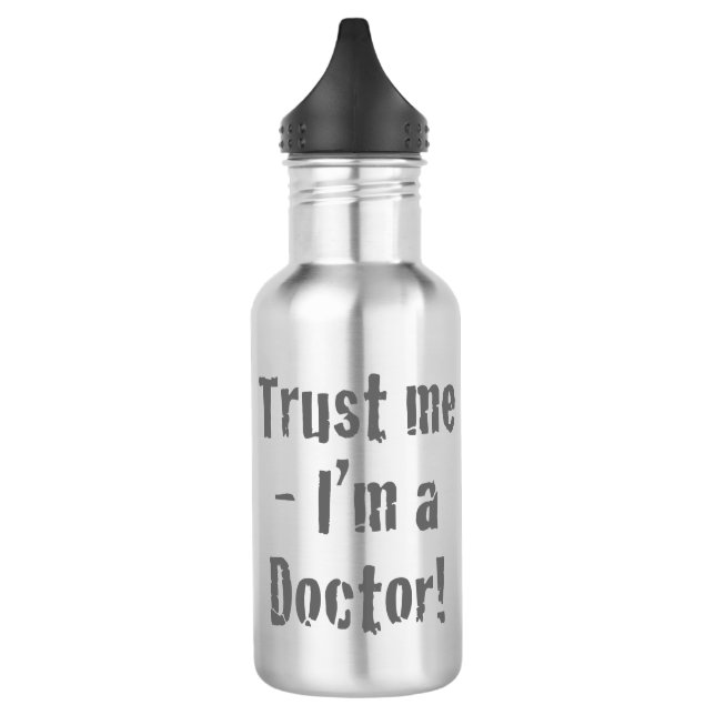 Garrafa “Confie em Mim - Sou um Médico”. Divertido (Esquerda)