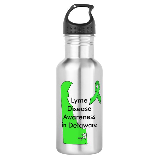 Garrafa Conscientização sobre a Doença de Lyme em Delaware (Frente)