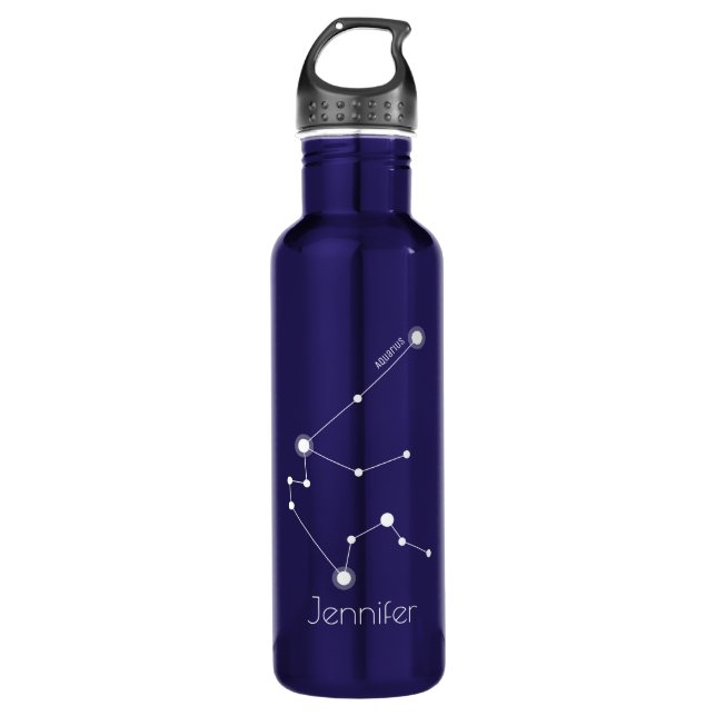 Garrafa Constelação personalizada de Aquarius Zodiac (Frente)