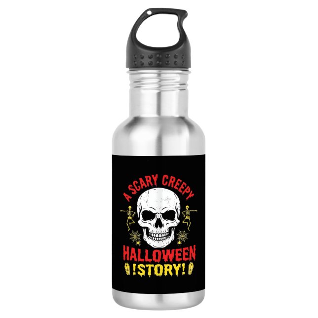 Garrafa Conto de Halloween Assustadoramente Sinistro Crâni (Frente)