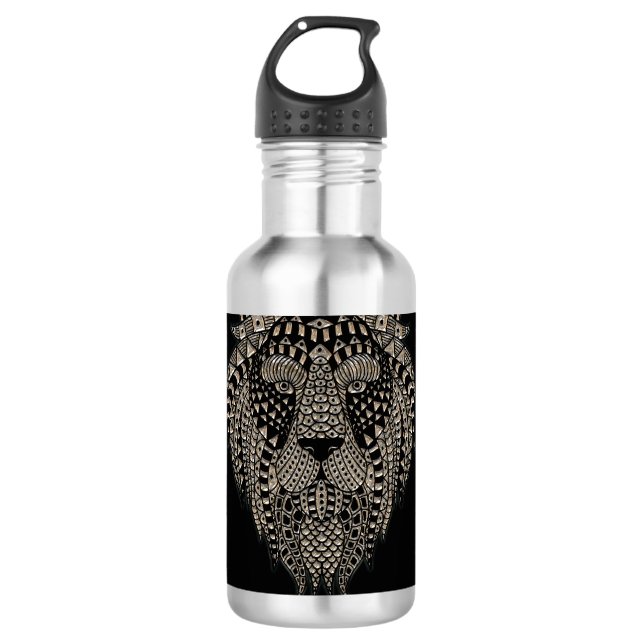 Garrafa Cool Tribal Metallic Lion Head Personalised (Frente)