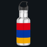 Garrafa Copo de papel armênio<br><div class="desc">Design com pavilhão da República da Armênia, bandeira laranja, vermelha e azul</div>