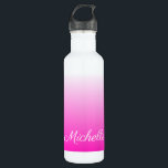 Garrafa Cor-de-rosa quente mbre gradiente de dois tons per<br><div class="desc">Cor-de-rosa quente mbre gradiente de dois tons personalizado</div>