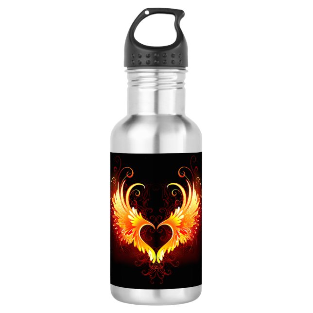 Garrafa Coração do Anjo Fogo com Asas (Frente)
