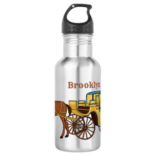 Garrafa Coroa e ilustração da carruagem real