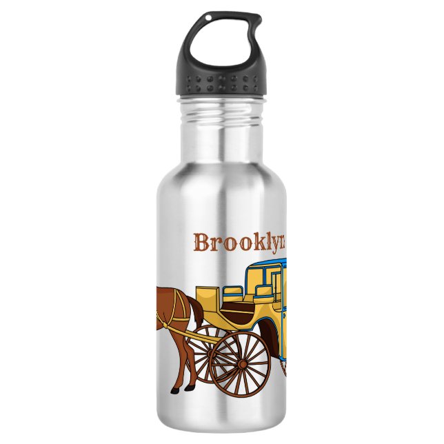 Garrafa Coroa e ilustração da carruagem real (Frente)