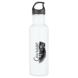 Garrafa Courage Lion Artistic Minimal Tee-Thermal Tumbler