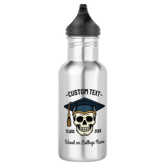 Garrafa Cráneo Graduado Nombre Personalizado Año Escuela