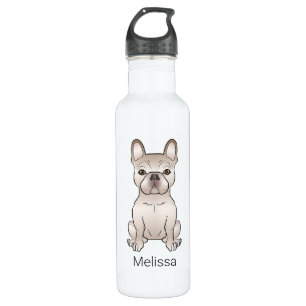 Garrafa Cream Buldogue Francês / Frenchie Dog & Custom Na