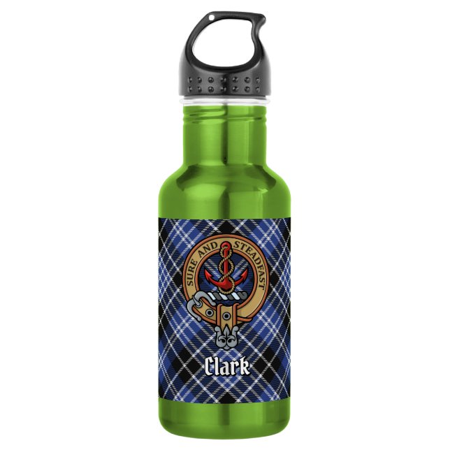 Garrafa Crestão do Clã Clark sobre Tartan (Frente)