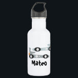 Garrafa Crianças De Carros De Corrida Retro<br><div class="desc">Crianças Waterbot com carro de corrida</div>