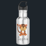 Garrafa Crianças: Escola de Tigre Selvagem<br><div class="desc">Esta garrafa de garotos bonitinhos apresenta uma bela ilustração do tigre da selva,  e um lugar para você adicionar o nome do seu filho em uma fonte divertida e minimalista. O presente perfeito para qualquer amante de os animais,  perfeito para escola ou pré-escola!</div>