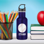 Garrafa Crianças Personalizadas do Baseball<br><div class="desc">Design personalizado para seus pequenos atletas e fãs esportivos.</div>