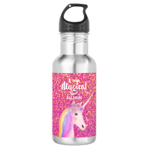 Garrafa Crianças Personalizadas do Unicórnio Colorido Cor-