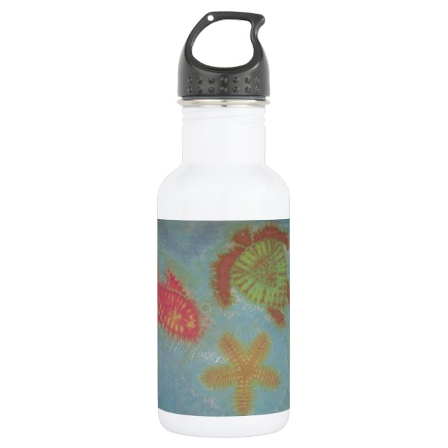 Garrafa Criaturas do mar de amor Corantes de felicidade (Frente)