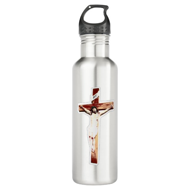 Garrafa Cristo emblema cristão (Frente)