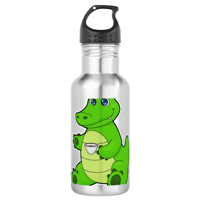 Garrafa Crocodilo com Xícara de Café (Frente)